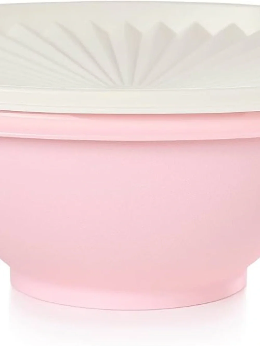Tupperware Pink Mixing Bowl with Cream Lid